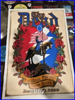 Grateful Dead Concert Poster Saratoga Springs 2003 & Cloth Ratdog Pass