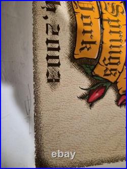 Grateful Dead Concert Poster Saratoga Springs 2003 & Cloth Ratdog Pass