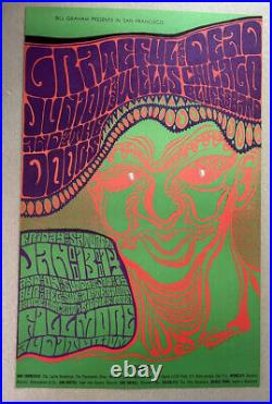 Grateful Dead Doors Poster BG45 Graham Fillmore 1966 Print Vintage