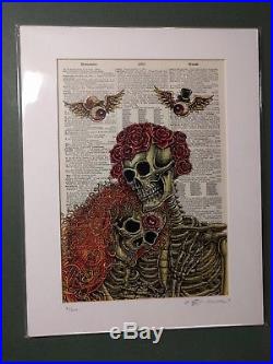 Grateful Dead Emek Dictionary Print GD50 1st poster Fare Thee Well signed doodle