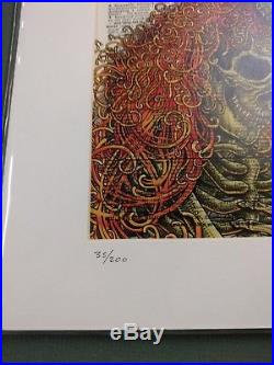 Grateful Dead Emek Dictionary Print GD50 1st poster Fare Thee Well signed doodle