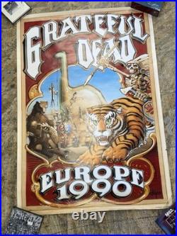 Grateful Dead Europe 1990 Vintage Orginal Poster 27 X 39 Concert