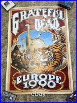 Grateful Dead Europe 1990 Vintage Orginal Poster 27 X 39 Concert