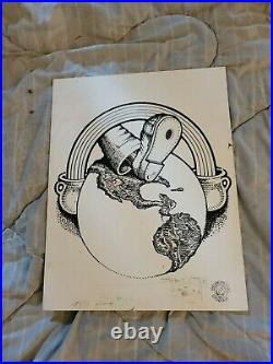 Grateful Dead Europe 72 Original Artwork Mouse Kelly Pen Ink Signed Poster Board