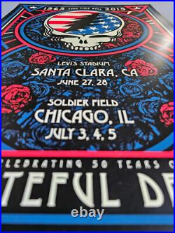 Grateful Dead FARE THEE WELL 2015 Poster -GD50- Santa Clara & Chicago 1043/5000