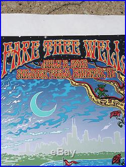 Grateful Dead FARE THEE WELL poster Chicago Soldier Field Mike DuBois