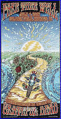 Grateful Dead FARE THEE WELL posters Chicago Soldier Field Mike DuBois Foil