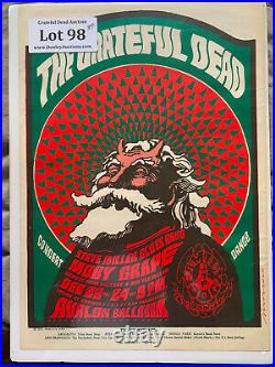 Grateful Dead FD-40 Family Dog Poster 1966 Steve Miller Band with Hippie Santa b