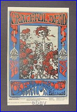 Grateful Dead FD26-2 Avalon Ballroom Skeleton & Roses Rock Concert Test Poster