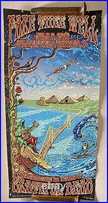 Grateful Dead FTW 50th Poster Fare Thee Well Print 2015 Mike Dubois Sign #/2015