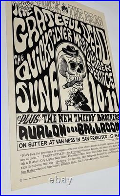 Grateful Dead Family Dog Poster 20x14 Avalon Quicksilver FD 12-2 June 10/11