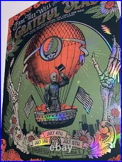 Grateful Dead Fare The Well GD50 Soldier Field Chicago 2015 Poster FOIL Sold Out