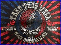 Grateful Dead Fare The Well Setlist Every Song Sung Screen Print Signed Poster