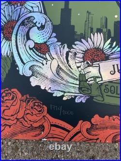 Grateful Dead Fare Thee Well 2015 Foil Poster Soldier Field Chicago #1720/2000
