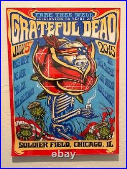 Grateful Dead'Fare Thee Well' 3 Poster Triptych Set! NEW IN TUBE