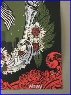 Grateful Dead Fare Thee Well 50th 2015 Chicago Foil Poster Status Serigraph Mint