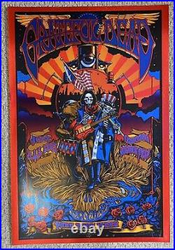Grateful Dead Fare Thee Well Chicago 2015 Orig Sparkle Foil Gig Poster Biffle Ap