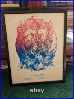 Grateful Dead Fare Thee Well Chicago 2015 Poster Print Kyle Baker 120/160 Framed