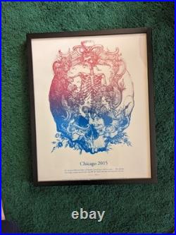 Grateful Dead Fare Thee Well Chicago 2015 Poster Print Kyle Baker 120/160 Framed