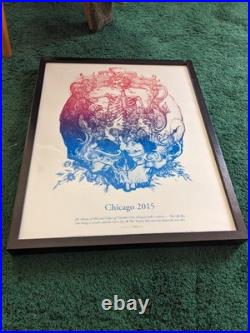 Grateful Dead Fare Thee Well Chicago 2015 Poster Print Kyle Baker 120/160 Framed