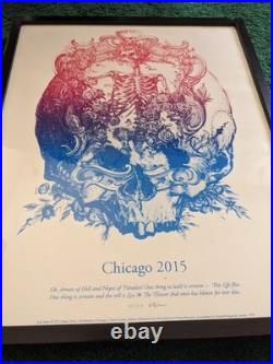 Grateful Dead Fare Thee Well Chicago 2015 Poster Print Kyle Baker 120/160 Framed