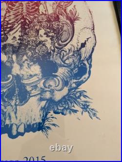 Grateful Dead Fare Thee Well Chicago 2015 Poster Print Kyle Baker 120/160 Framed