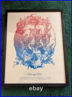 Grateful Dead Fare Thee Well Chicago 2015 Poster Print Kyle Baker 120/160 Framed