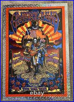 Grateful Dead Fare Thee Well Chicago 2015 Star Foil Gig Poster Biffle Uncut