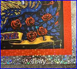 Grateful Dead Fare Thee Well Chicago 2015 Star Foil Gig Poster Biffle Uncut