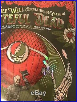 Grateful Dead Fare Thee Well Helton Print Poster GD50 Balloon Foil Chicago IL