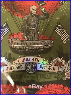 Grateful Dead Fare Thee Well Helton Print Poster GD50 Balloon Foil Chicago IL