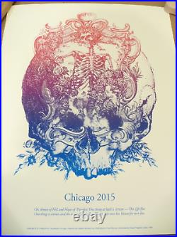 Grateful Dead Fare Thee Well Kyle Baker S/N Chicago 2015 Poster withPoem LE