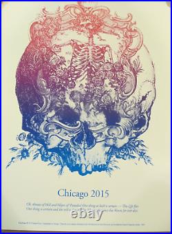 Grateful Dead Fare Thee Well Kyle Baker S/N Chicago 2015 Poster withPoem LE