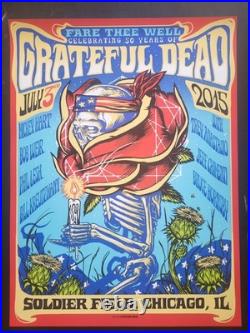 Grateful Dead Fare Thee Well Munk One Chicago VIP July 2nd, 3rd & 4th Posters