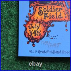 Grateful Dead Fare Thee Well Poster 7/3 7/4 7/5 2015 Soldier Field David Welker