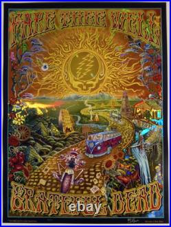 Grateful Dead Fare Thee Well Poster Holographic Foil Paper Signed M. Dubois