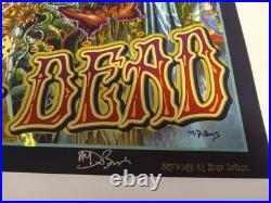 Grateful Dead Fare Thee Well Poster Holographic Foil Paper Signed M. Dubois