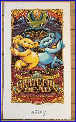 Grateful Dead Fare Thee Well Poster Prints Set (3) Chicago 2015 AJ Masthay