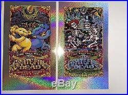 Grateful Dead Fare Thee Well Sparkle Foil Poster Set (3) Chicago 15 S/N Masthay
