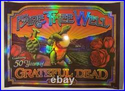 Grateful Dead Foil Poster Fare Thee Well GD 50 Dead & Co Chicago 7/3 7/4 7/5 15