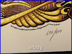 Grateful Dead Forever Grateful Poster Print 2017 Official S/N AJ Masthay Linocut