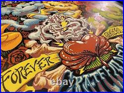 Grateful Dead Forever Grateful Poster Print 2017 Official S/N AJ Masthay Linocut