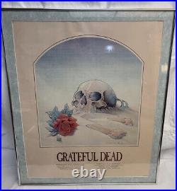 Grateful Dead Framed Art 1981 Stanley Mouse Grateful Dead Europe Tour 24.5x29