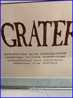 Grateful Dead Framed Art 1981 Stanley Mouse Grateful Dead Europe Tour 24.5x29