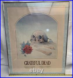 Grateful Dead Framed Art 1981 Stanley Mouse Grateful Dead Europe Tour 24.5x29