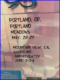 Grateful Dead Framed Art 20.5x26 Dead Sled Summer Tour 1995 with Concert Dates