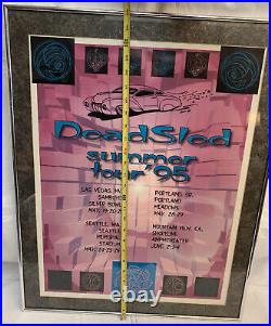 Grateful Dead Framed Art 20.5x26 Dead Sled Summer Tour 1995 with Concert Dates