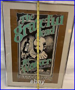 Grateful Dead Framed Poster 17x24 GD w Jr Walker & The All Stars Signed By Tuten
