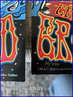 Grateful Dead GD50 Foil Triptych Poster Chicago, IL July 2015 Mike Dubois 50/500