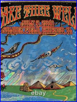 Grateful Dead GD50 Foil Triptych Poster Chicago, IL July 2015 Mike Dubois 50/500